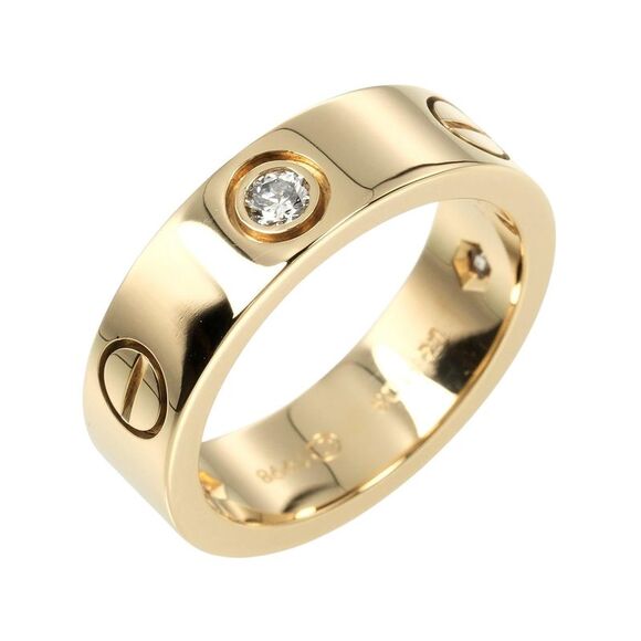 Cartier Jewelry - Pre Loved Cartier  Love Ring 18k Yellow Gold Diamond
